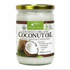 CHEF'S CHOICE ORGANIC EXTRA VIRGIN UNREFINED  COCONUT OIL 500ML