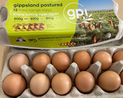 GIPPSLAND PASTURED FREE RANGE EGGS 700GMS